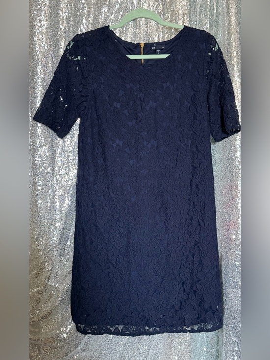 GAP Dresses & Skirts - Gap Women's Navy Floral Lace Shift Dress Size 8